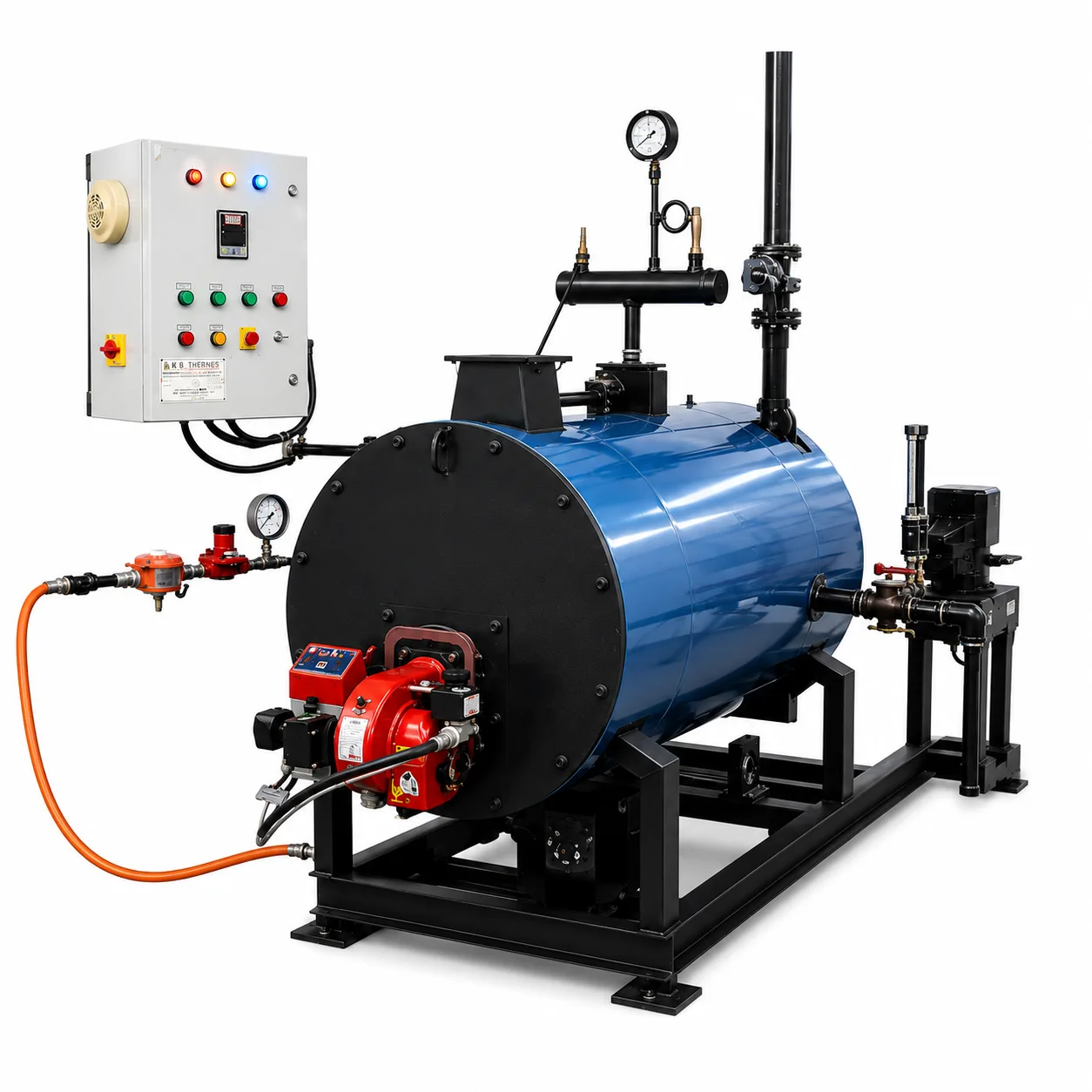 200 KG:HR Gas Fired 3 Pass Steam Boiler 1